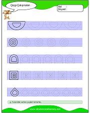 okul öncesi çizgi çalışma sayfaları